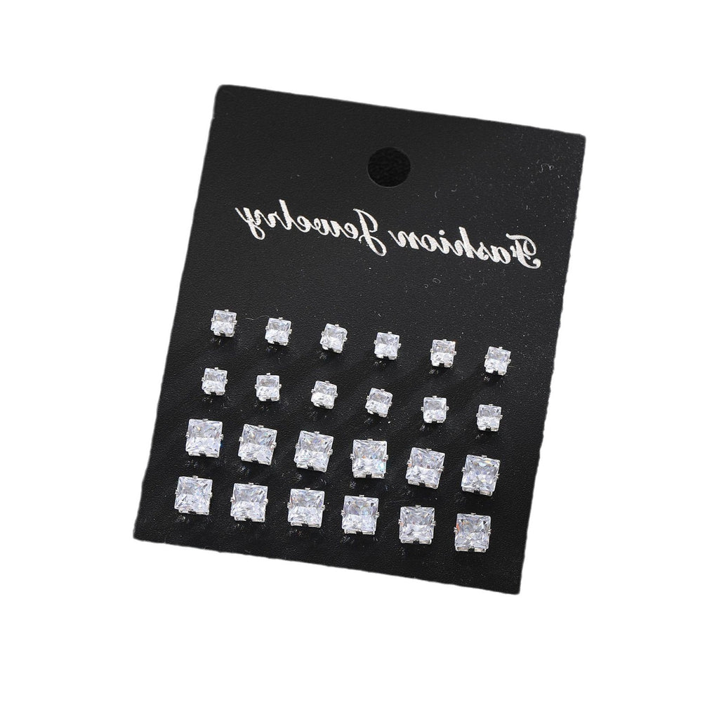 Damen Ohrstecker-Set mit eleganten, funkelnden Kristallen Shop Nory