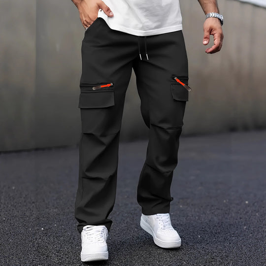 Herren Cargo-Jogginghose mit Multifunktionstaschen, Tunnelzug & Reißverschlüssen Shop Nory