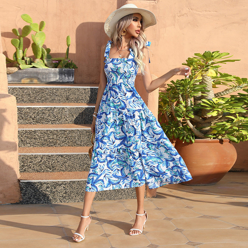 Damen Sommerliches Maxikleid mit tragefreundlichen Schulterbändern und floralem Design