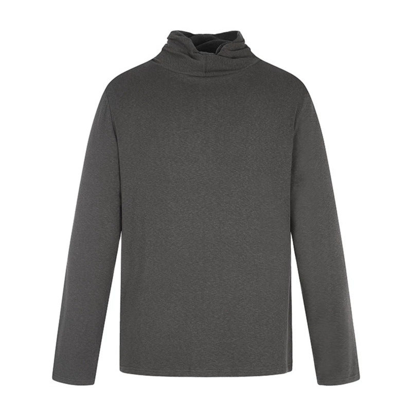 Herren Langarmshirt mit weitem Stehkragen aus softem Jersey Shop Nory