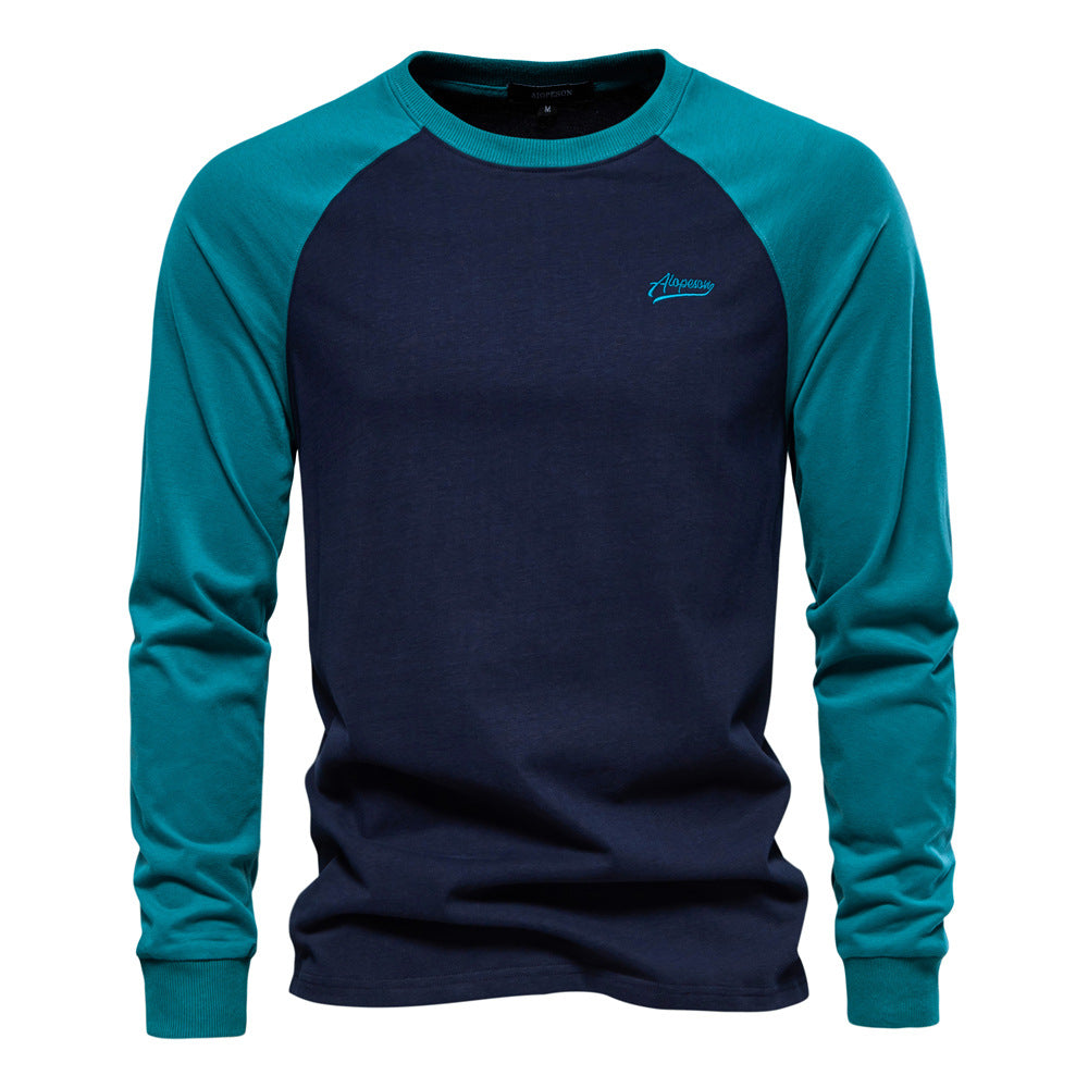 Herren Langarmshirt mit markantem Raglan-Design