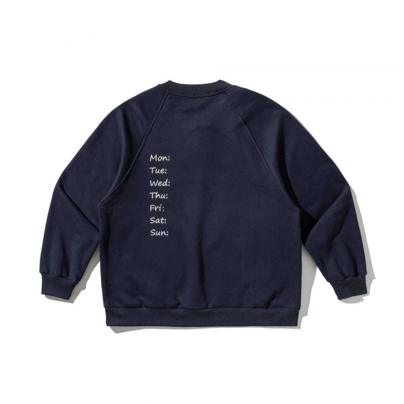 Unisex Oversize-Sweatshirt mit Henley-Knopfleiste, Raglanärmeln und runden Eingrifftaschen Shop Nory