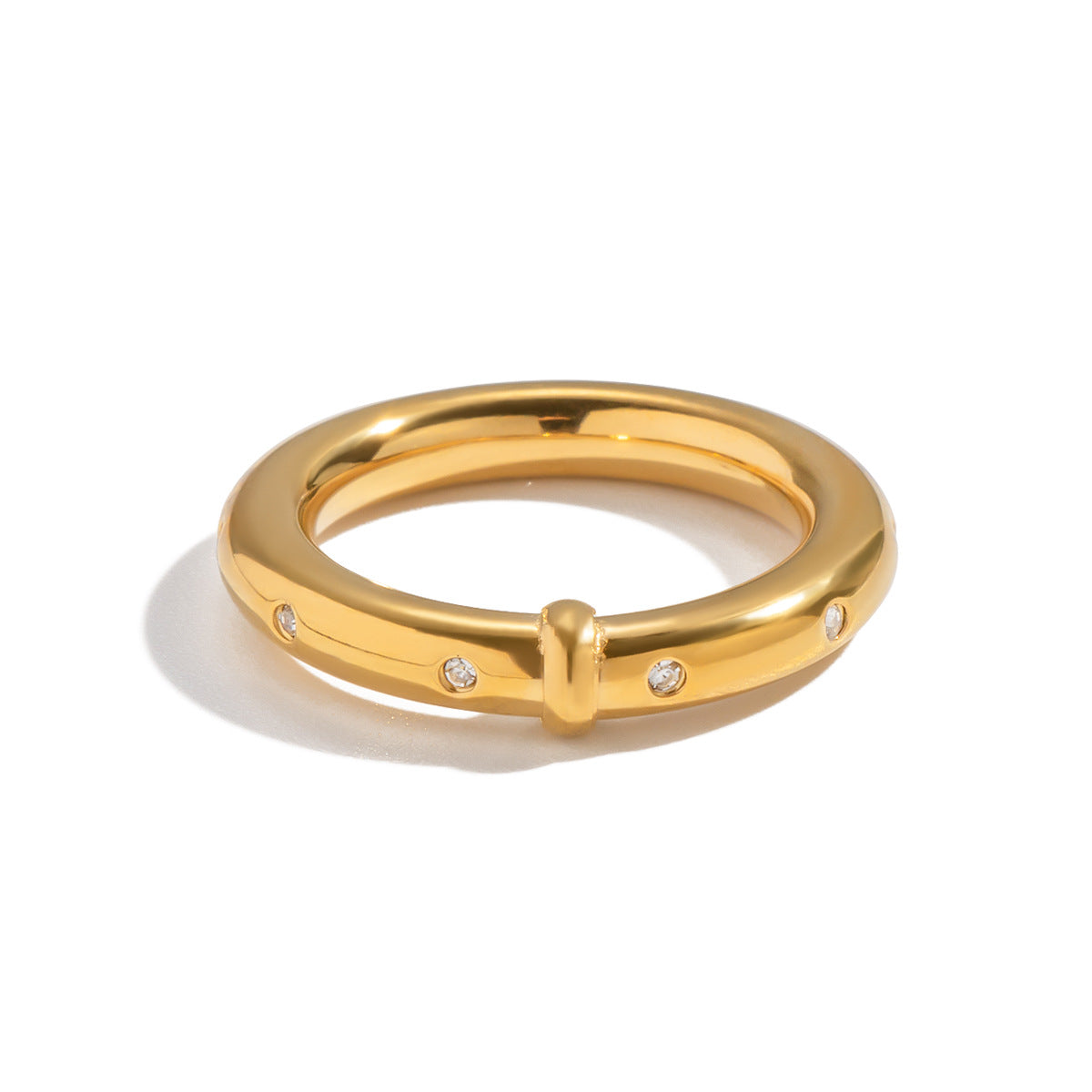 Damen Edelstahlring mit Zirkonia-Shop Nory