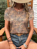 Damen Casual Shirt mit modernem Grafikdruck Shopnory