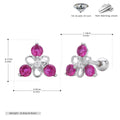 Damen Ohrstecker im blühenden Blumenmotif aus hochwertigem 925 Sterling Silber Shop Nory