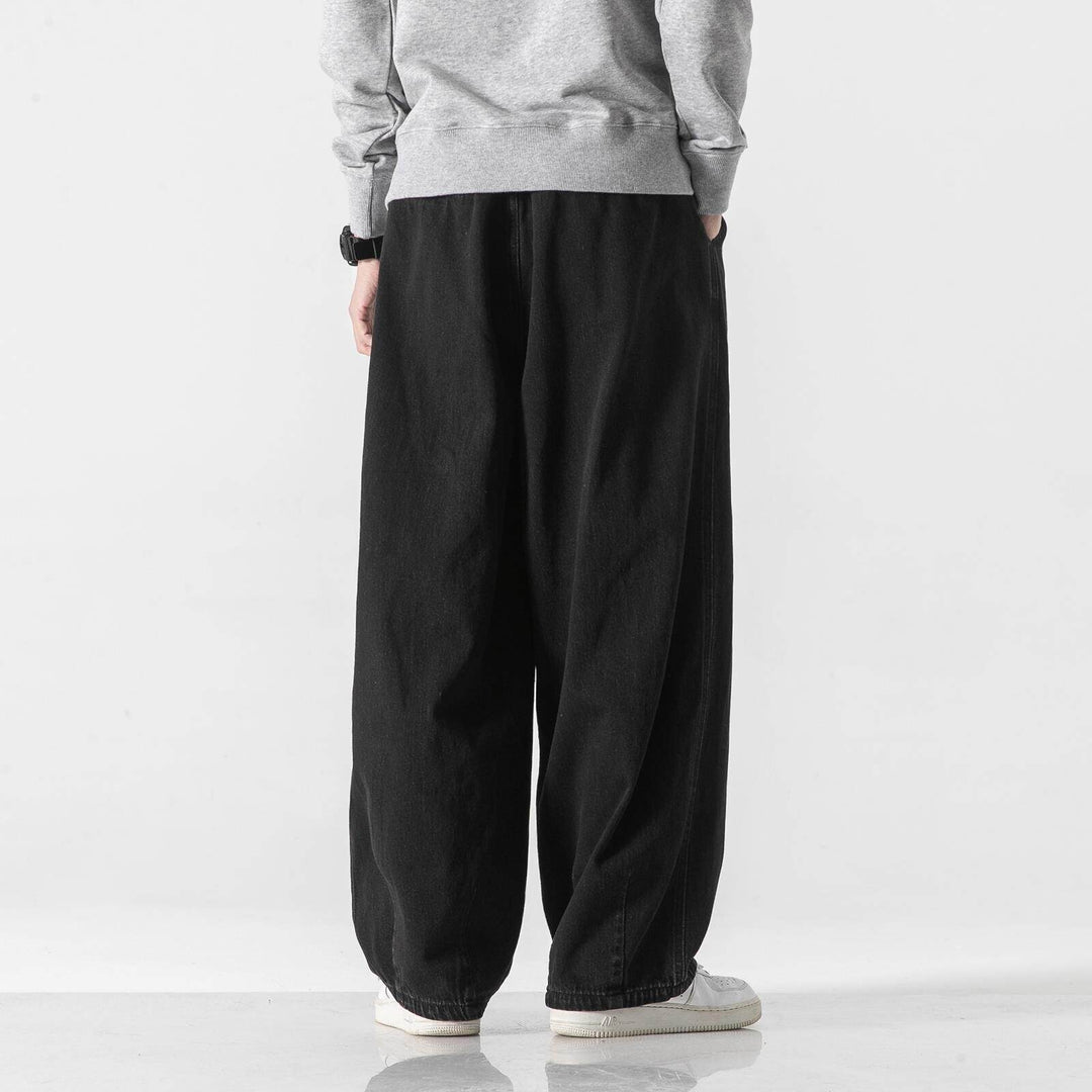 Herren Extraweite Baggy-Hose mit Tunnelzugbund und umgeschlagenem Saum Shop Nory
