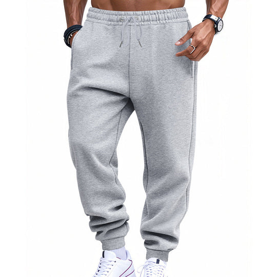 Herren nan sportliche Sweat-Jogginghose mit elastischem Tunnelzugbund, Rippbündchen und tiefen Eingrifftaschen