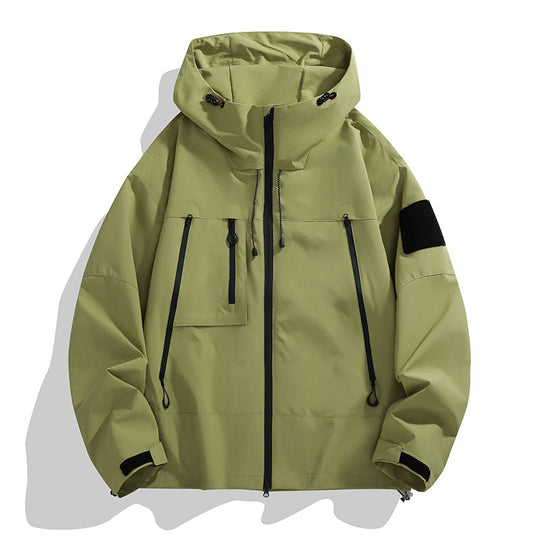 Damen Technische Outdoor-Jacke mit Verstellbarem Kapuzensystem und Multifunktionalen Taschen