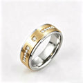 Herren Ring mit luxuriösem Zirkonbesatz und edler zweifarbiger Edelstahloberfläche Shop Nory