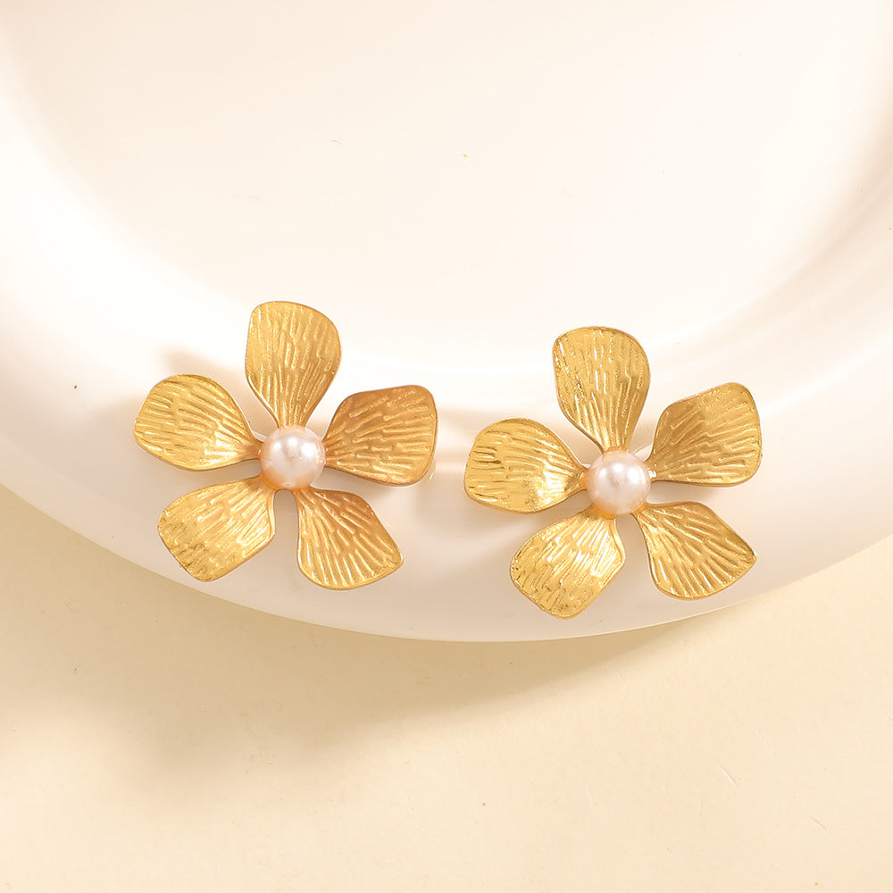 Damen Ohrringe im eleganten Orchideen-Design Shop Nory