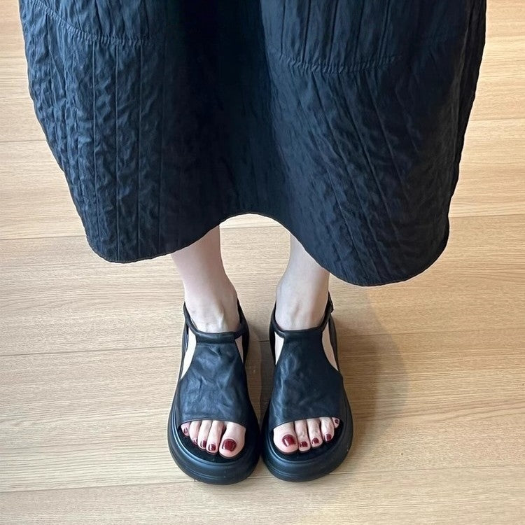 Damen bequeme Sandalen mit elastischem Riemen und komfortablem Fußbett