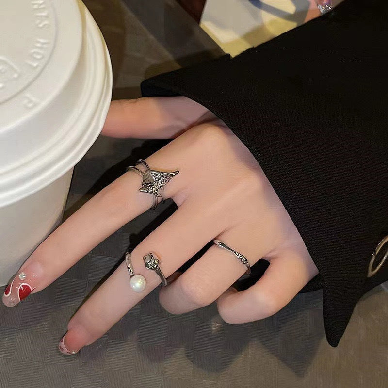 Damen Offener Ring mit kunstvollem, skulpturalem Design Shop Nory