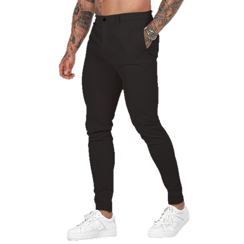 Herren elegante Slim-Fit Chinohose mit elastischem Bund und praktischen Taschen ShopNory