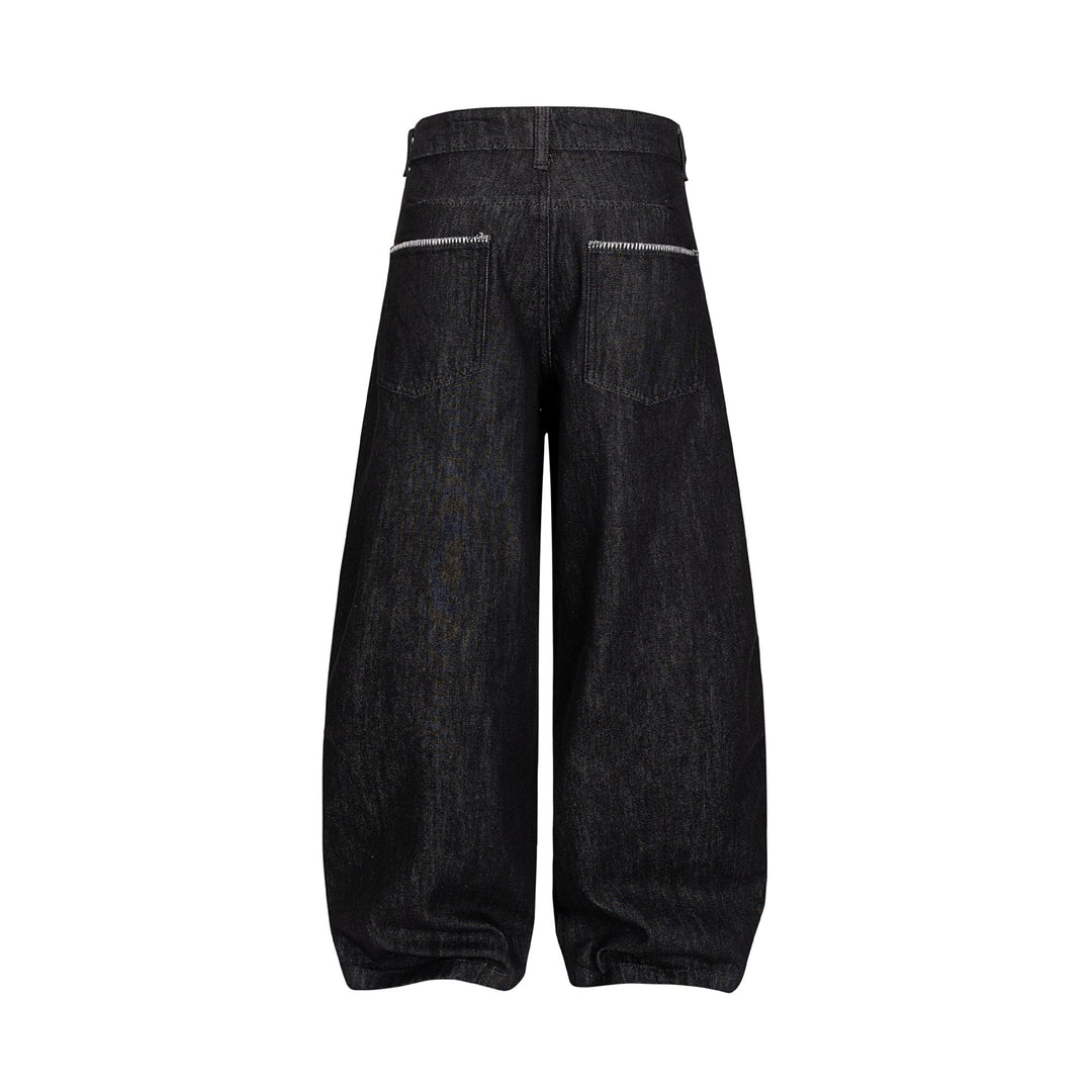Damen Weite Denim-Hose im Culotte-Style mit hohem Bund und elastischem Saum Shop Nory