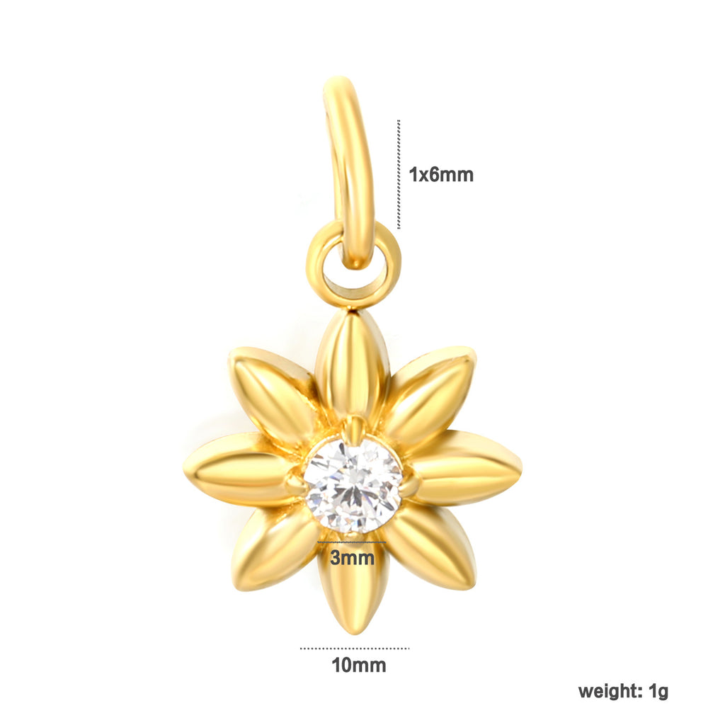 Damen Herzförmiger Anhänger mit funkelndem Kristall und luxuriöser Goldbeschichtung Shop Nory