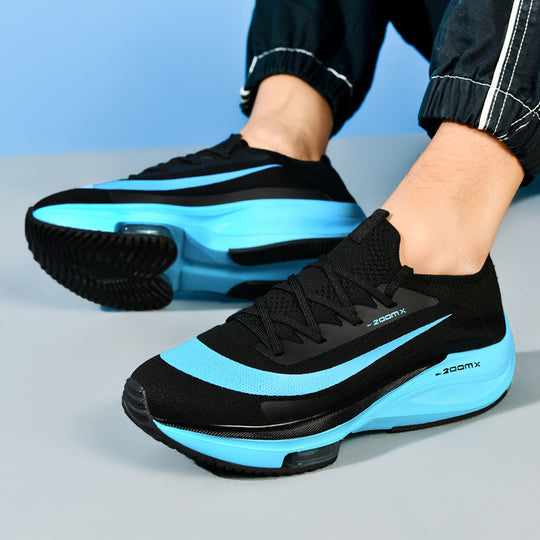 Unisex Performance-Laufschuh mit sockenähnlichem Strickschaft, sichtbarer Luftdämpfung und reaktionsfreudiger Zwischensohle Shopy Nory