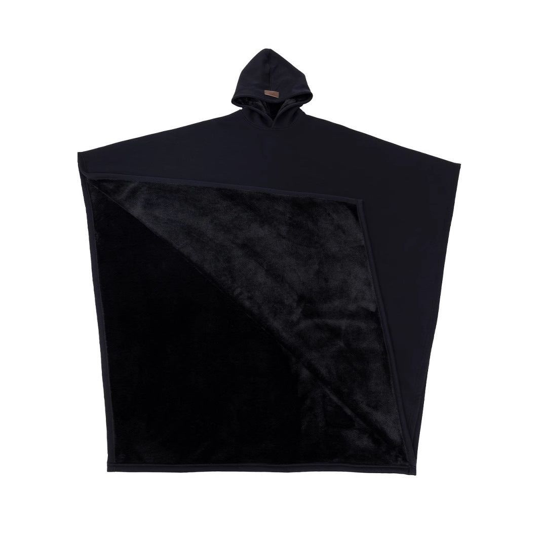 Unisex nan extra-großer Kapuzen-Poncho Kuschelüberwurf mit Mikrofleece-Innenfutter und Thermo-Wärmespeicher Shop Nory