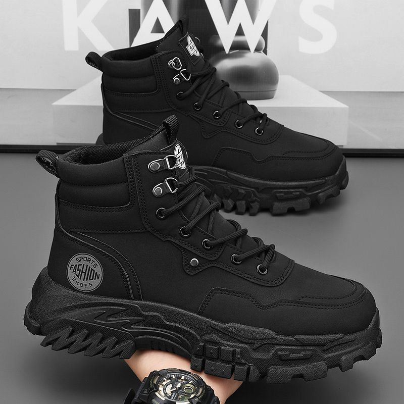 Damen Sportliche High-Top Stiefel mit rutschfester Sohle und strapazierfähigem Obermaterial Shopnory