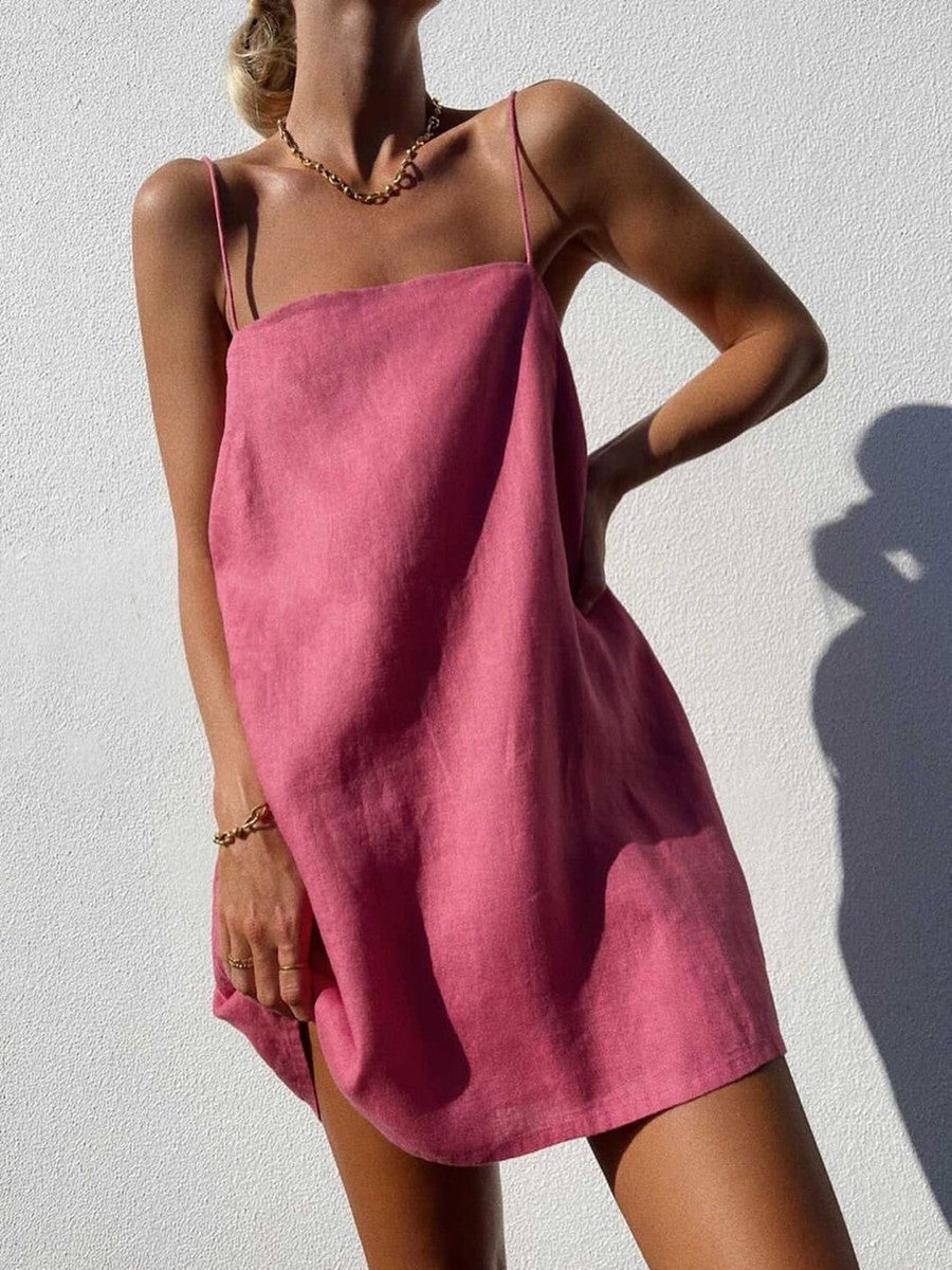 Damen lässiges Trägerkleid aus leichtem Material