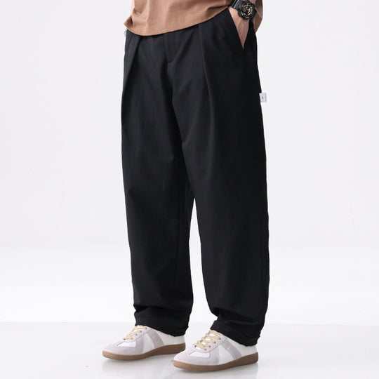Herren Weite Baumwollmix-Cargohose mit Bundfalten und elastischem Kordelzug Shop Nory