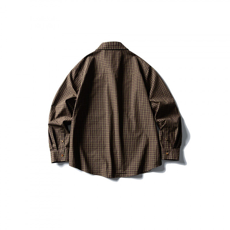 Herren Overshirt im Karomuster mit Fronttaschen und Druckknopfleiste Shop Nory