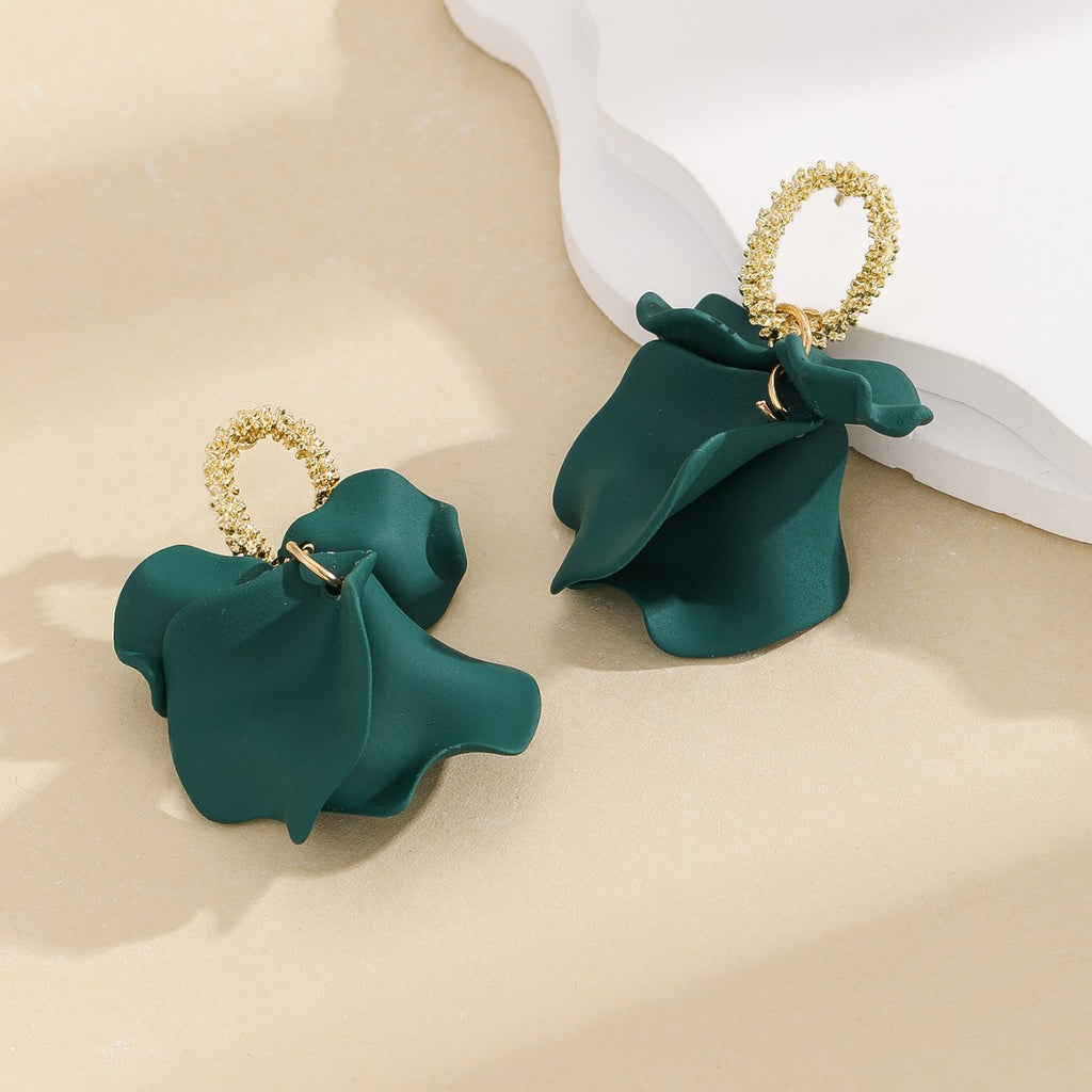 Damen Hängende Ohrringe mit floralem Silikon-Design Shop Nory