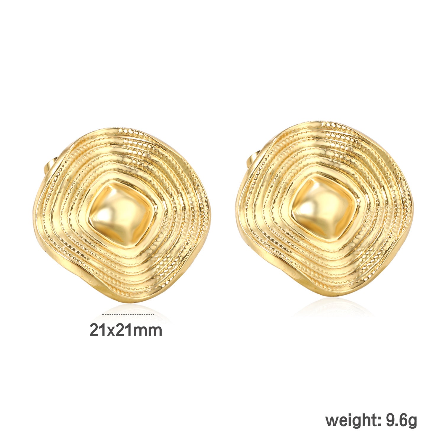 Damen Hängende Ohrringe mit Sonnensymbol und detailreicher Goldoberfläche Shop Nory