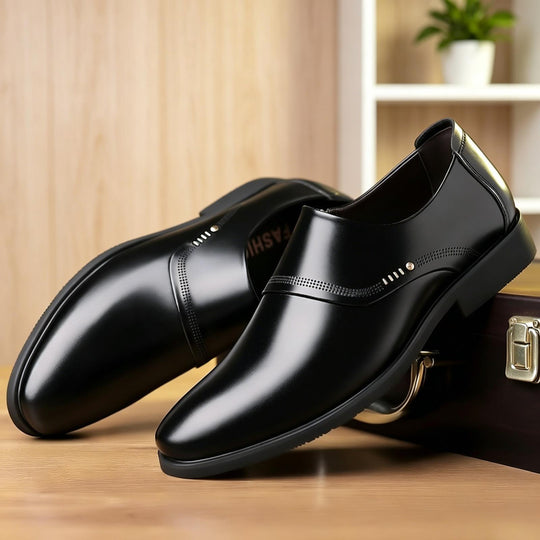 Herren Elegante und Bequeme Lederslipper Shop Nory