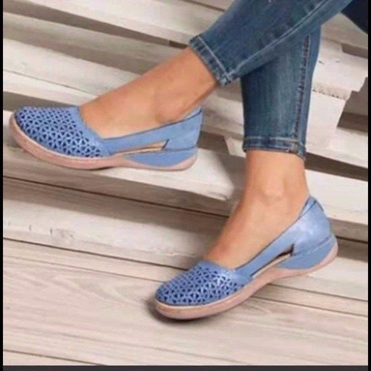 Damen Bequeme und luftige Freizeitschuhe mit durchbrochenem Design Shopnory