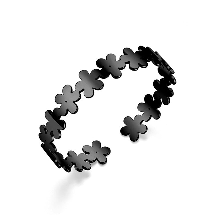 Damen Armreif mit filigranem Blütenmuster Shop Nory