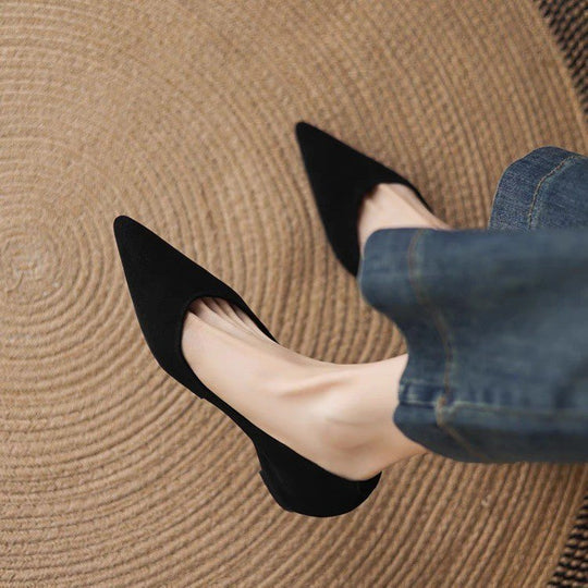 Damen bequeme und elegante Ballerina-Pumps mit spitzem Design und weich gepolsterter Innensohle
