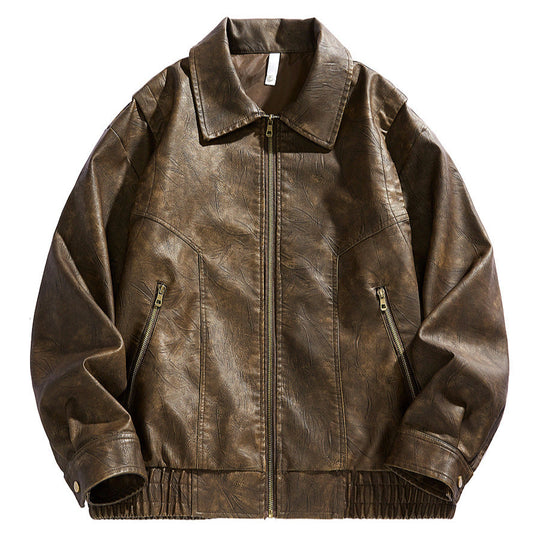 Herren kurz geschnittene jacke mit elastischem Bund und Taschen