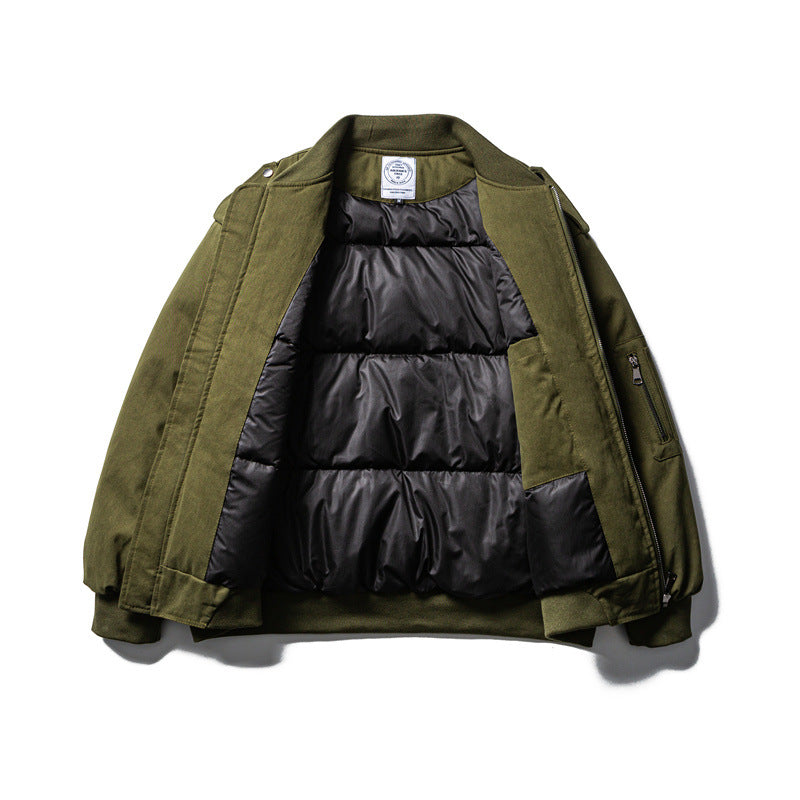 Herren Robuste Canvas-Bomberjacke mit Utility-Taschen und Rippbündchen Shop Nory