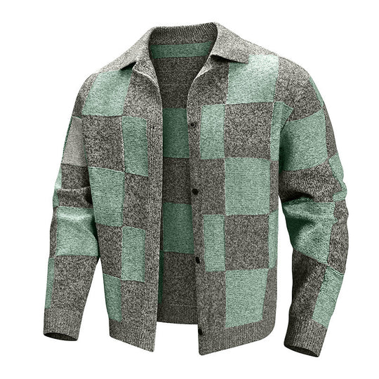 Damen Modische Karierte Strickjacke Shop Nory