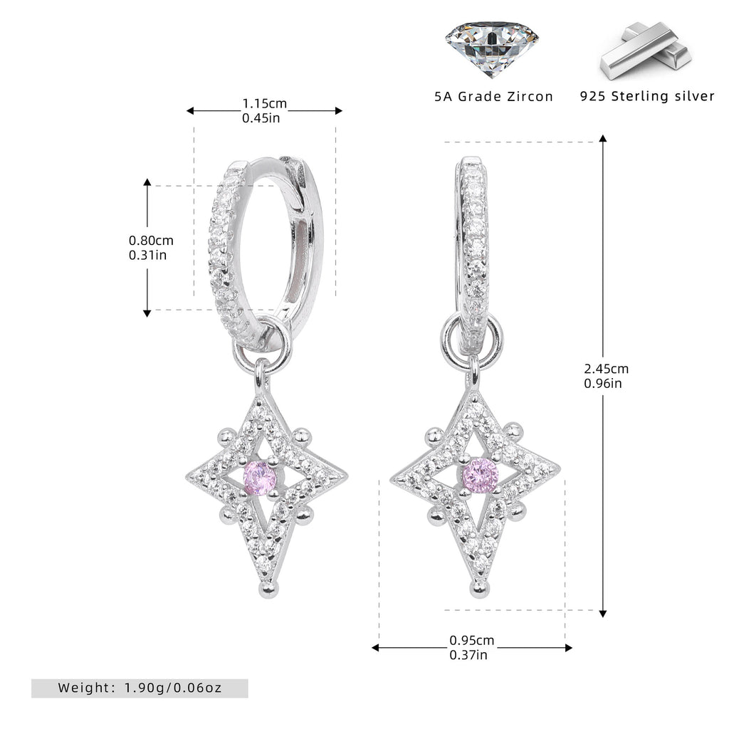 Damen Ohrhänger mit funkelndem Zirkon und eleganter Fassung Shop Nory
