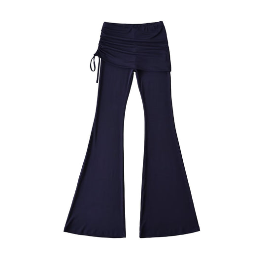 Damen Schlaghose mit integrierter Mini‑Rock‑Überlage und Kordelzug Shop Nory