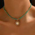 Böhmische Halskette Mit Sonnenanhänger | Shop Nory
