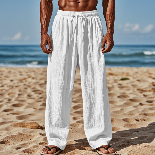 Herren luftige Sommer-Cargohose mit elastischem Bund und praktischen Seitentaschen