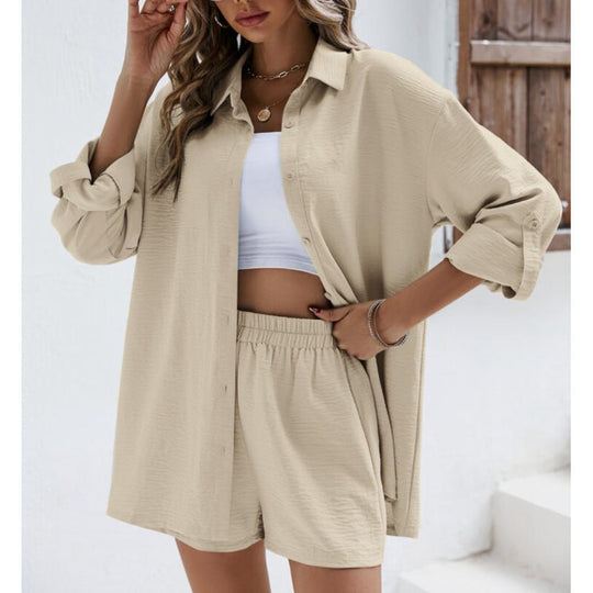 Damen lässiges Oberteil und Shorts Set