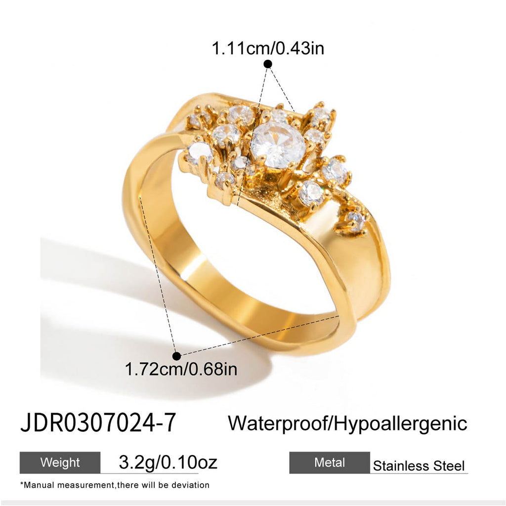 Damen eleganter Ring mit funkelndem Zirkonia-Shop Nory