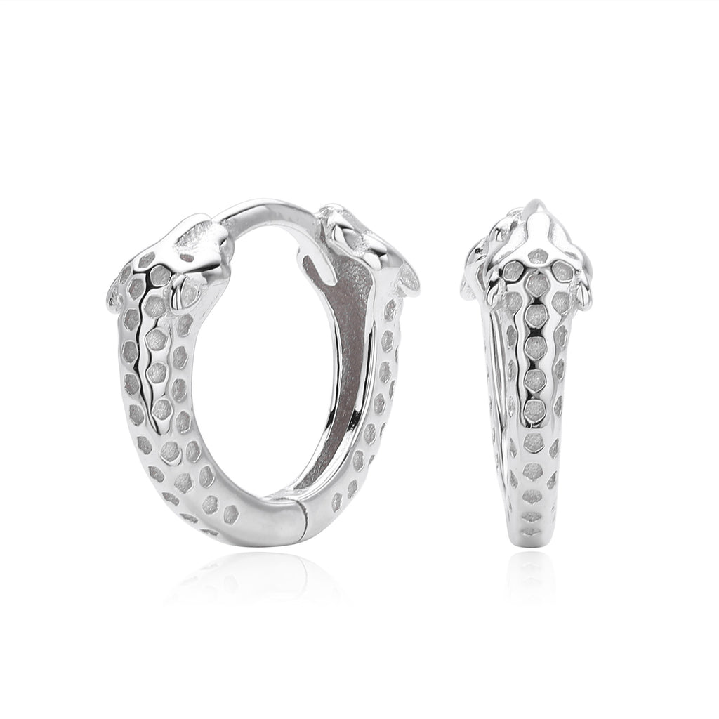 Damen Creolen im Schlangen-Design aus 925er Sterling Silber Shop Nory
