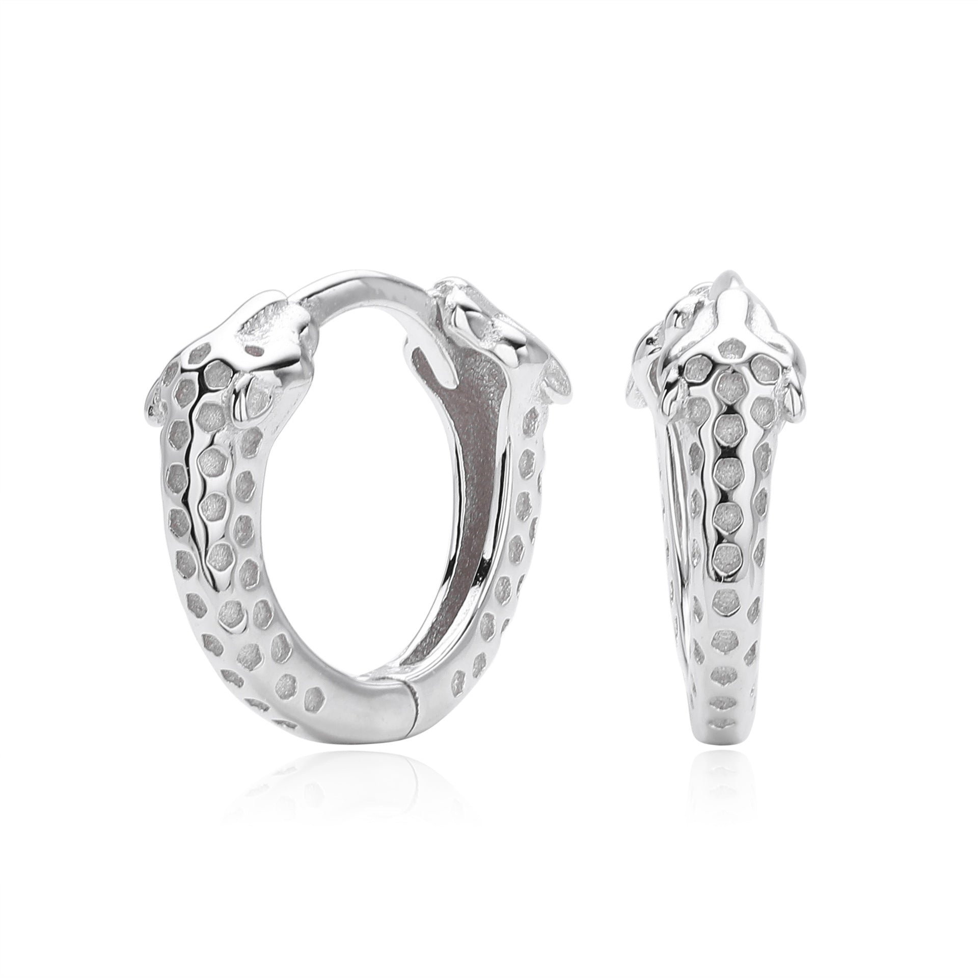 Damen Creolen im Schlangen-Design aus 925er Sterling Silber Shop Nory