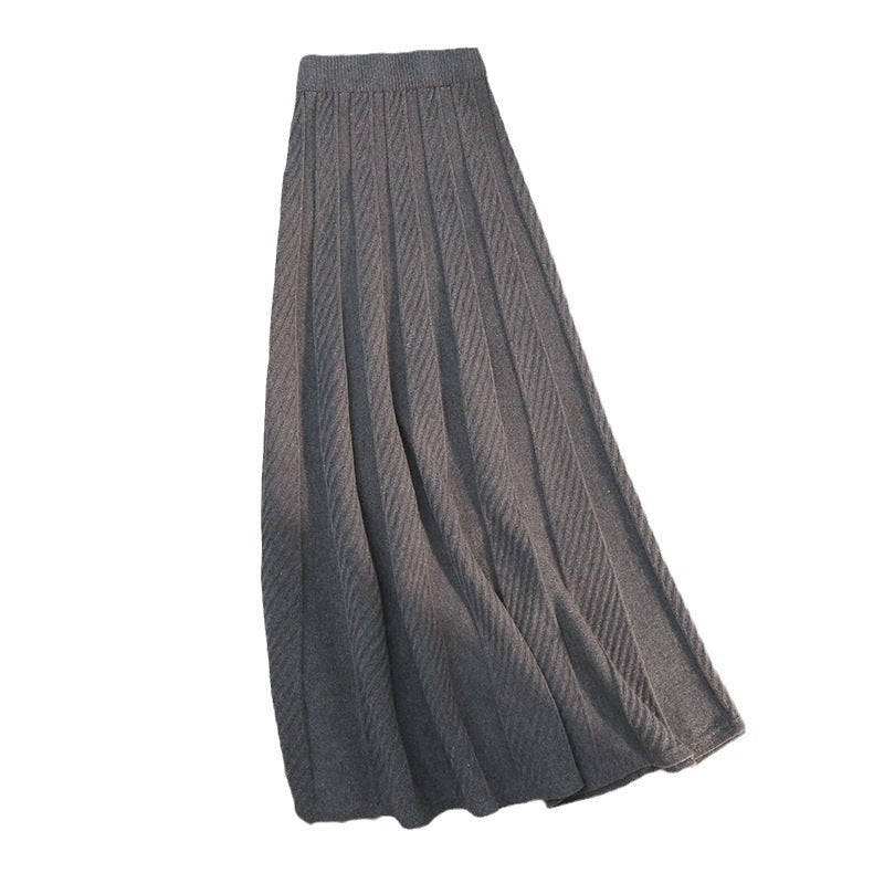 Damen Plissierter Maxirock mit hohem Bund Shop Nory