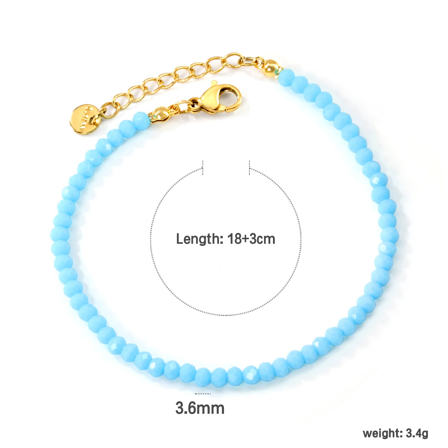 Damen Armband mit zarten, facettierten Kristallperlen Shop Nory