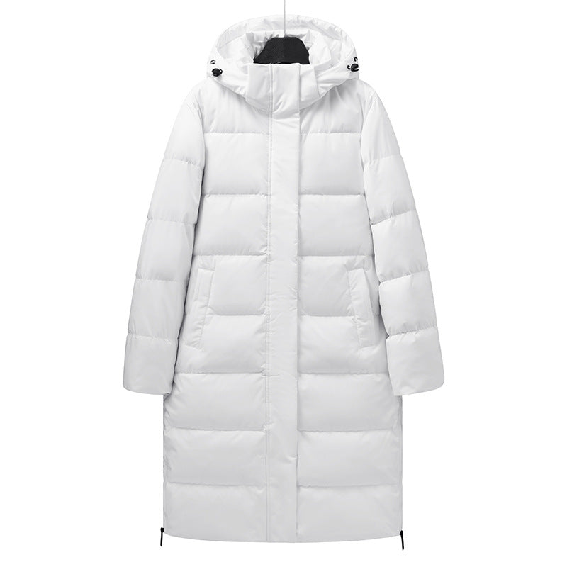 Damen Maxi-Langstreckender Thermo-Steppmantel mit 3D-Quilt und verstellbarer Kapuze Shop Nory