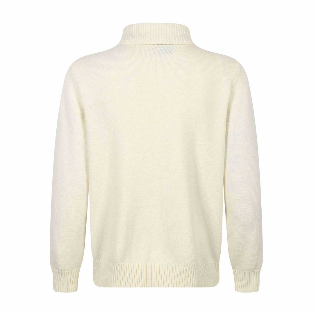 Herren Strickpullover mit asymmetrischer Knopfleiste und hohem Stehkragen Shop Nory