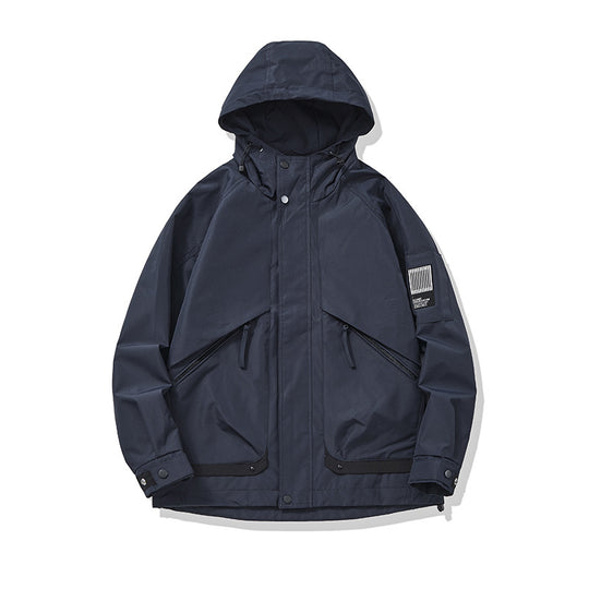 Unisex Multifunktionale Outdoorparka im Boxy‑Cut mit verstellbarer Kapuze und asymmetrischen Reißverschlusstaschen Shop Nory