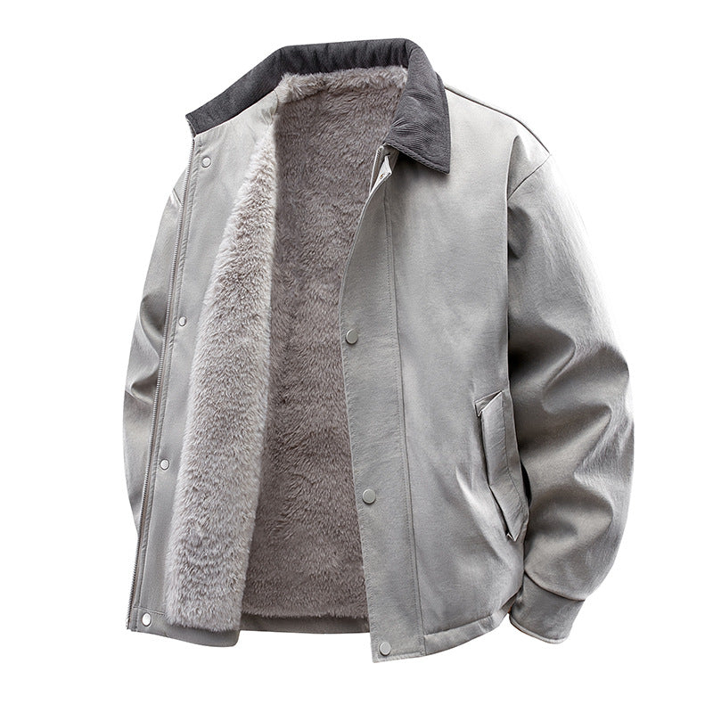 Herren Lässige Kunstlederjacke mit Teddyfutter Shop Nory 1787738670