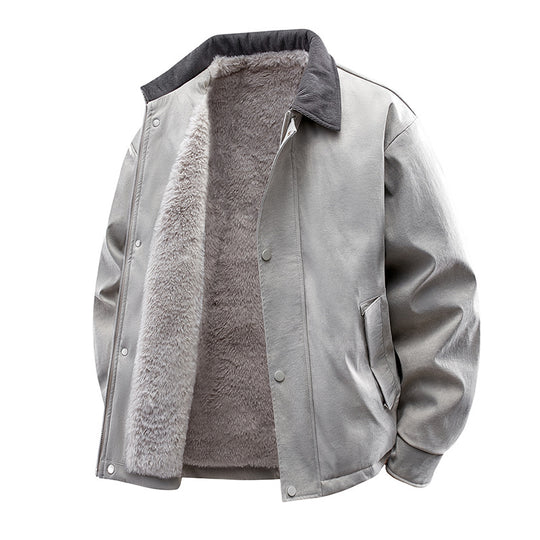 Herren Lässige Kunstlederjacke mit Teddyfutter Shop Nory 1787738670