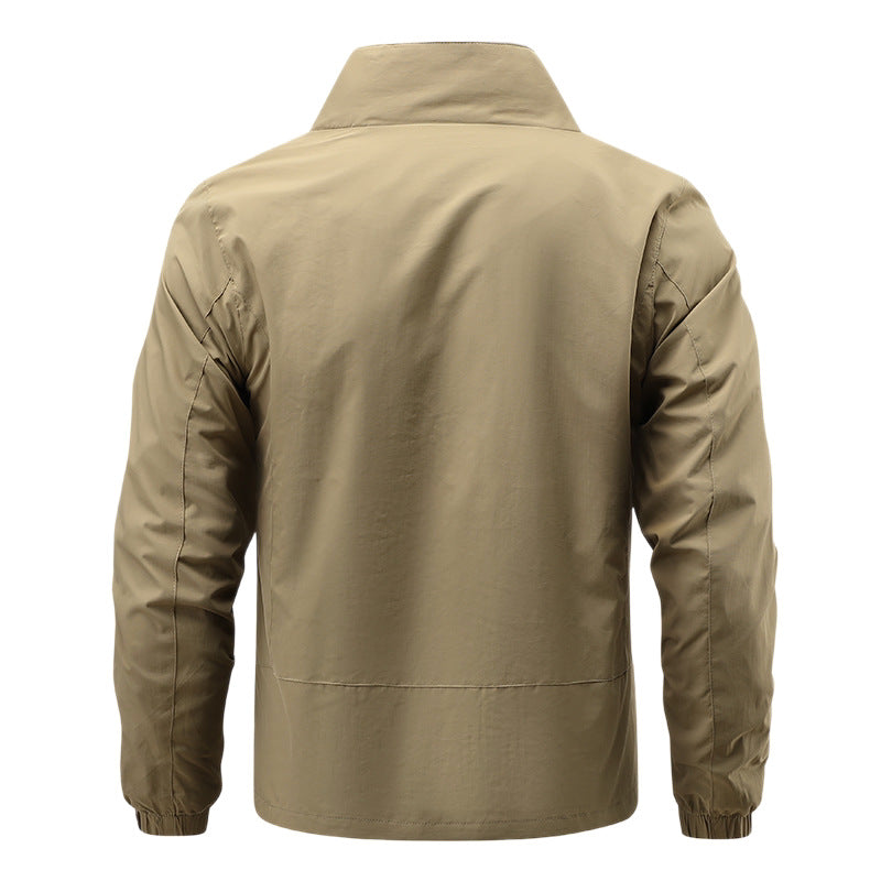 Herren leichte winddichte Übergangsjacke mit hohem Kragen und Reißverschluss Shop Nory